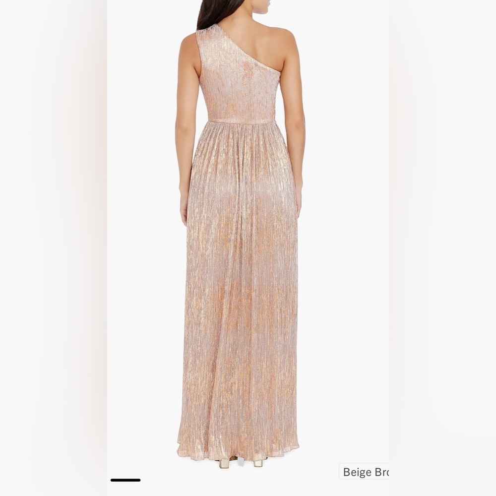 NWT $248 Dress The Population Kienna Metallic One-Shoulder Gown XS READ - Picture 3 of 13